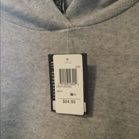 Onzie Cropped Hoodie - Grey Size: M/L - Picture 5 of 15